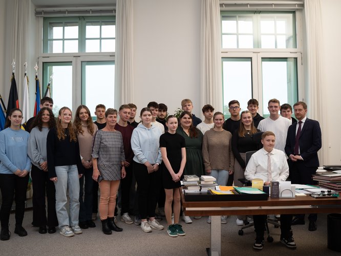 Besuch beim Ministerpräsidenten in der sächsischen Staatskanzlei